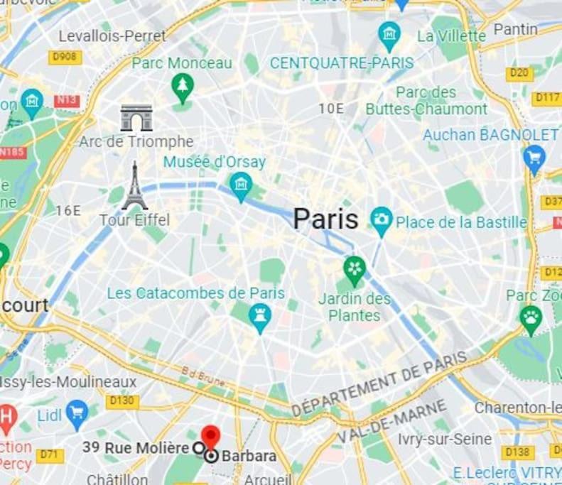 Magnifique Duplex 45 M2 Aux Portes De Paris Metro Barbara A 30Mn Expo Porte De Versailles มงต์รูช ภายนอก รูปภาพ
